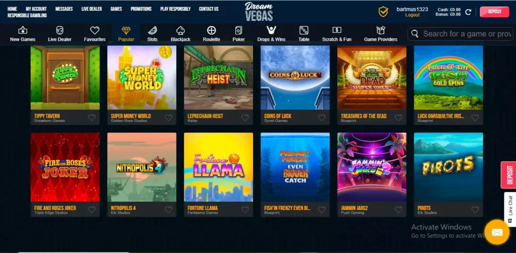 DREAM-VEGAS-CASINO-GAME-SELECTION-1024x502 Dream Vegas Casino Review