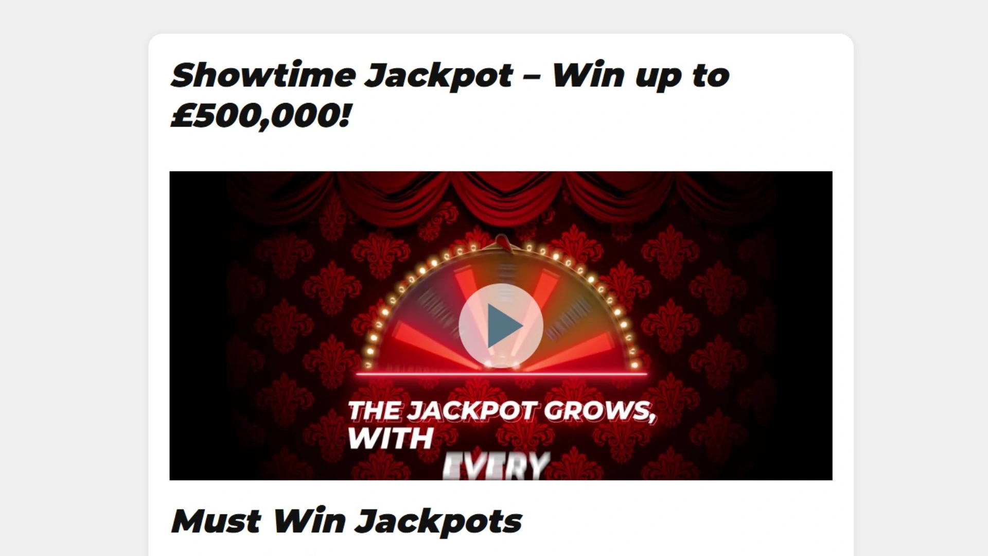 32RedShowtimeJackpots 32 Red Casino Review