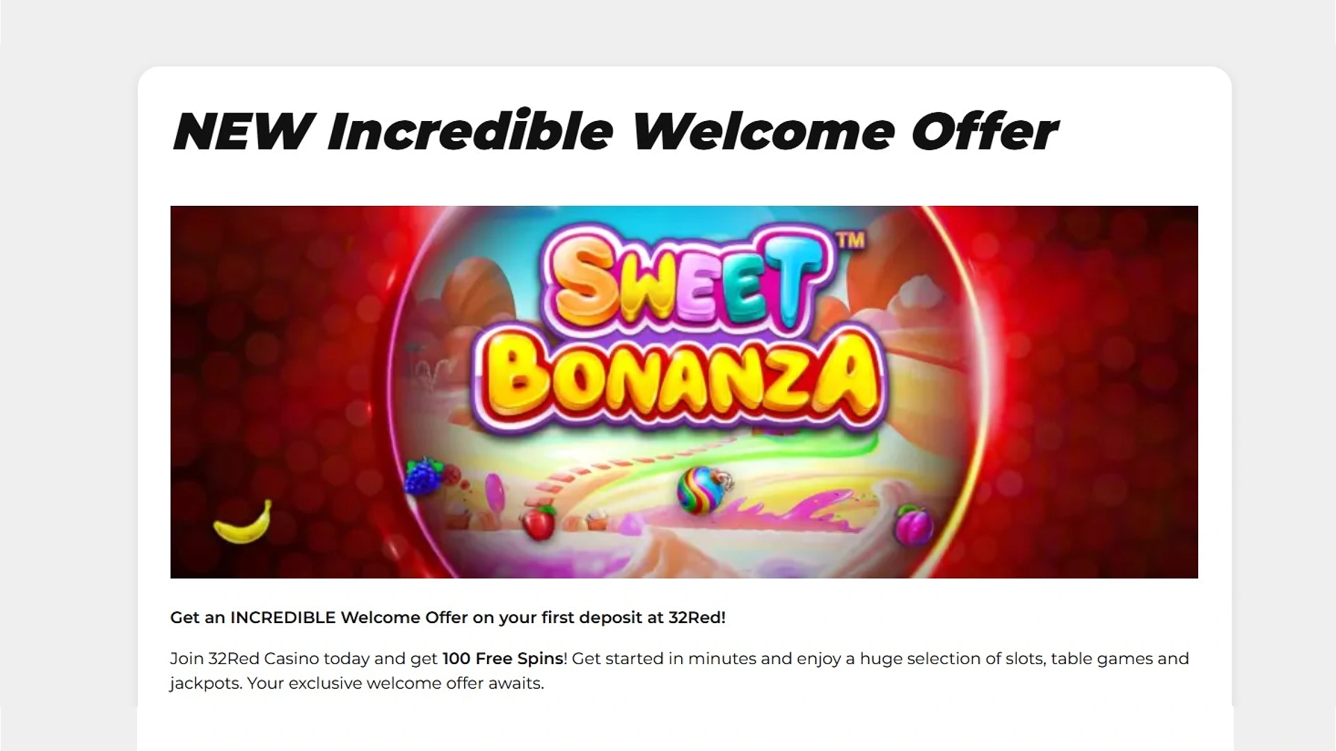 32RedWelcomeBonus 32 Red Casino Review