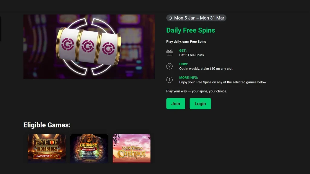 DailyFreeSpins-1024x576 Grosvenor Casino Review