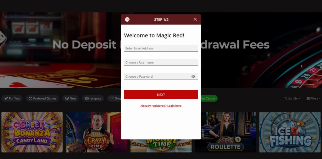registration-1024x508 Magic Red Casino Review