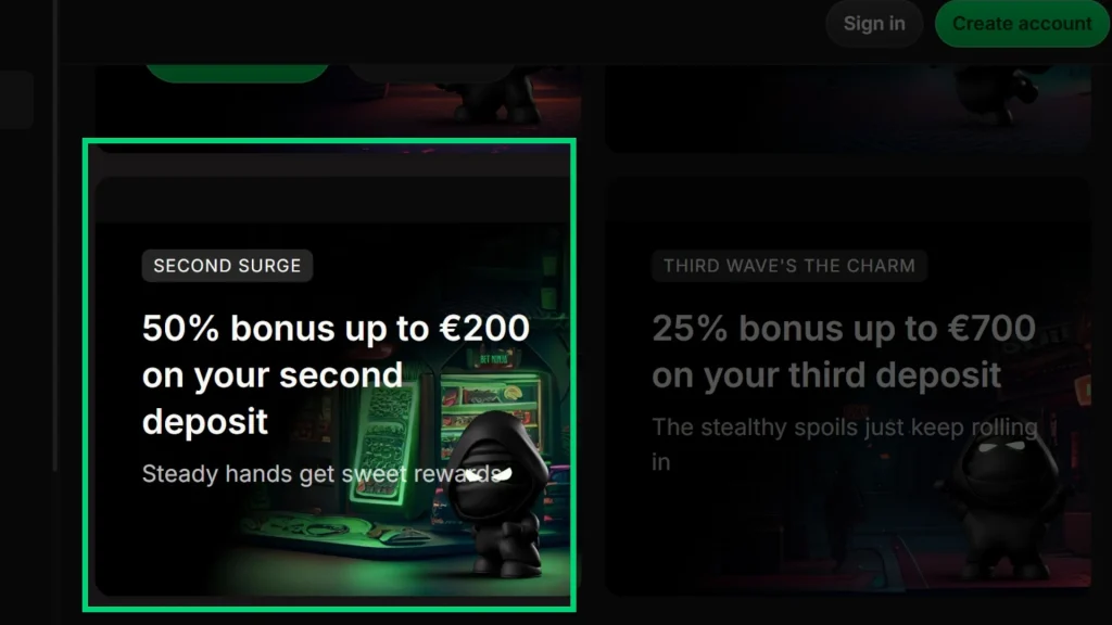 BetninjaSecondSurge-1024x576 Betninja Casino Review