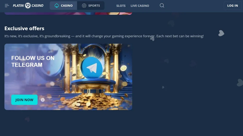 ExclusiveOffers-1024x576 Platin Casino Review