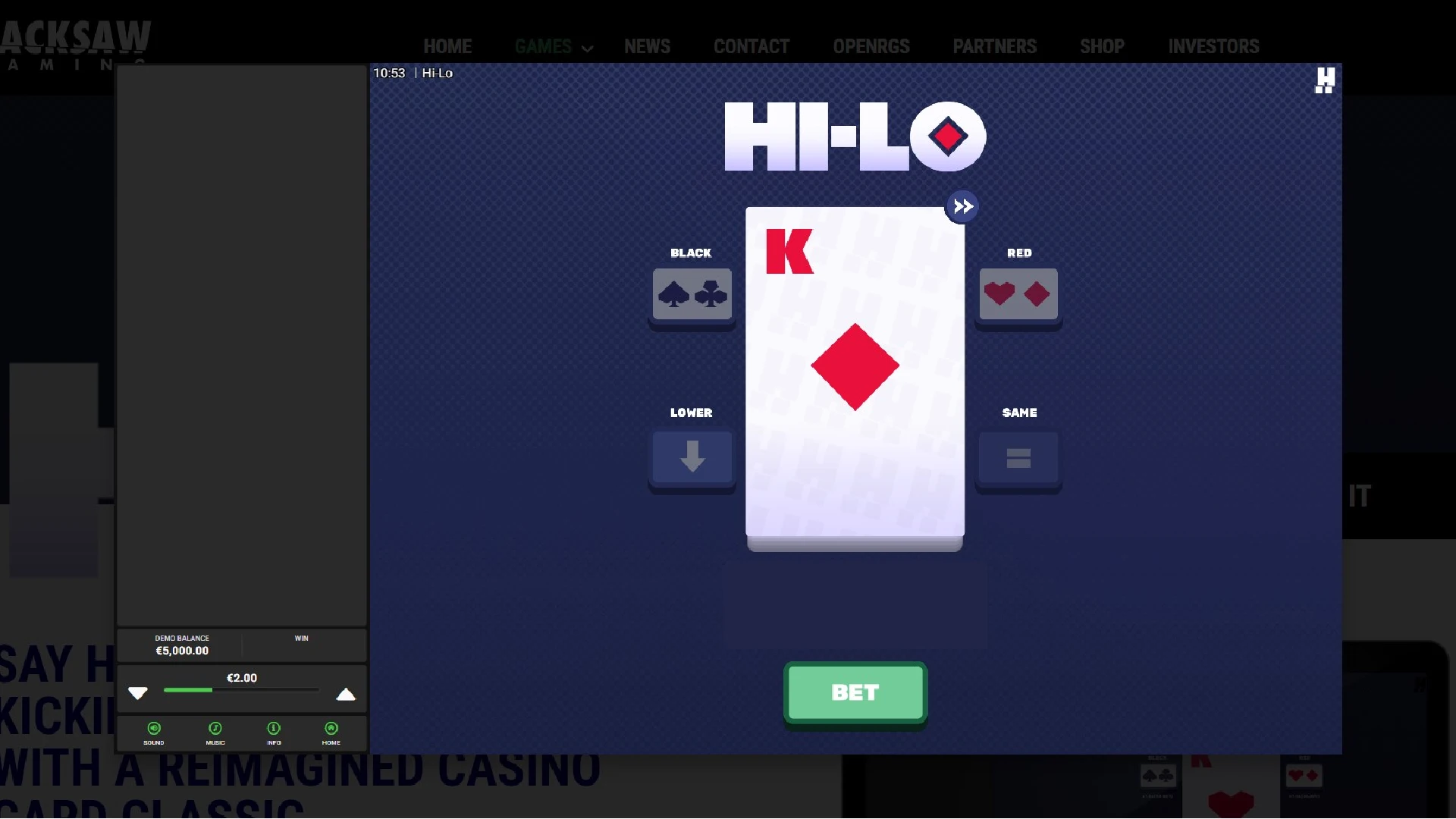 Hi-Lo Slot
