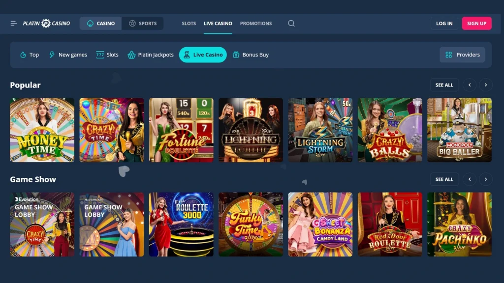 LiveCasino-1024x576 Platin Casino Review