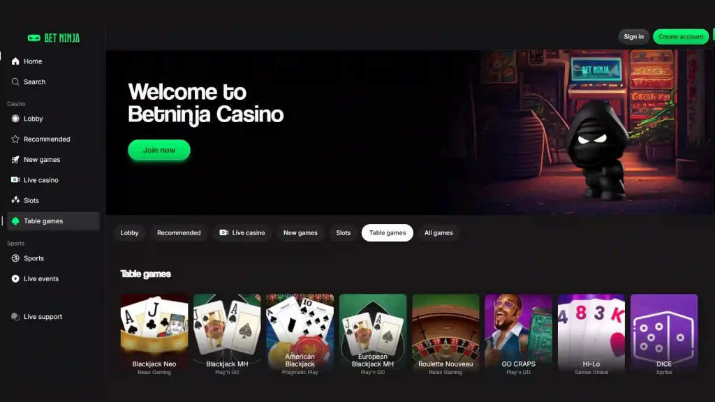 Ninja-Table-Games-1920-1024x576 Betninja Casino Review