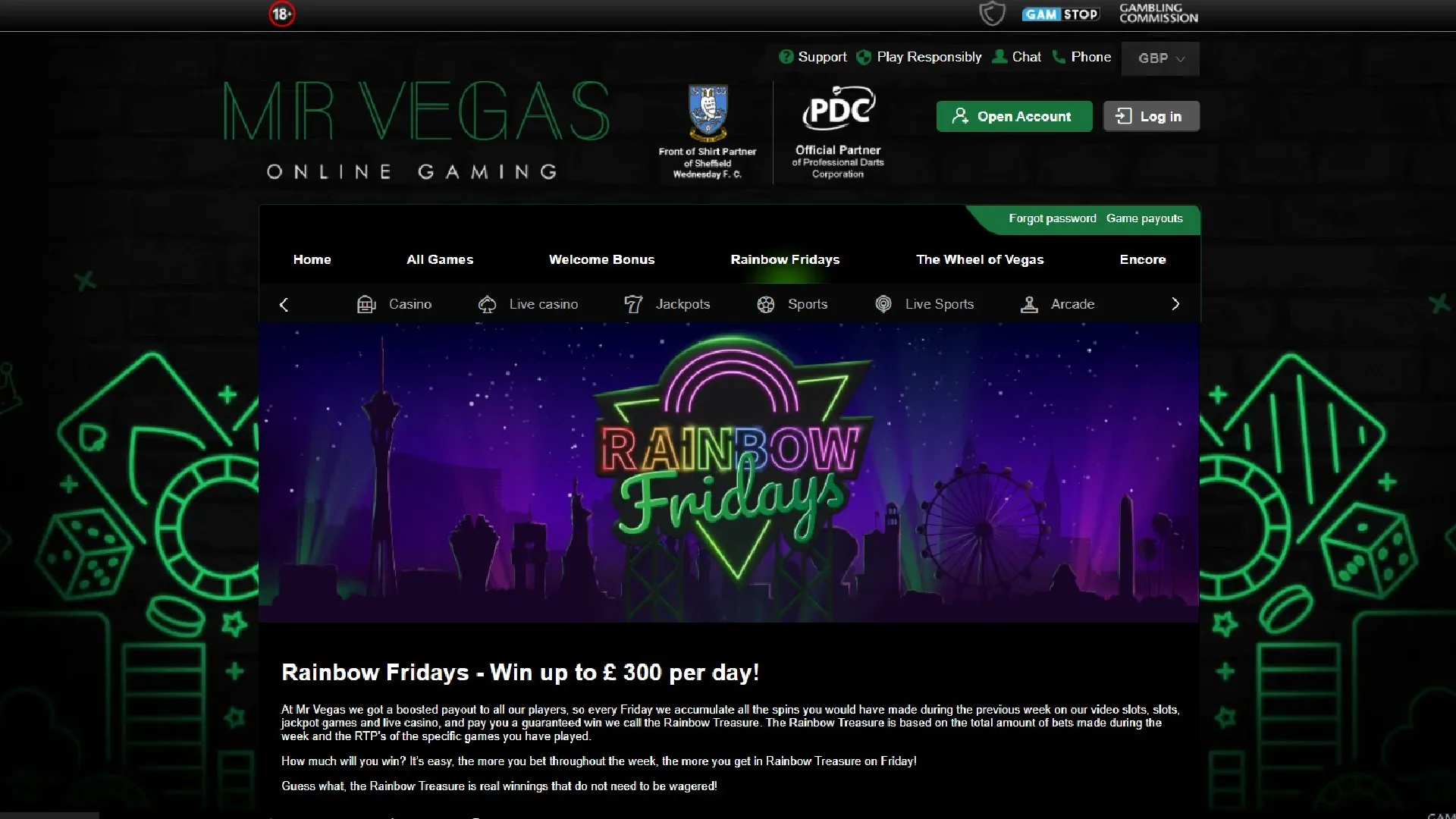 RainbowFriday Mr Vegas Casino Review