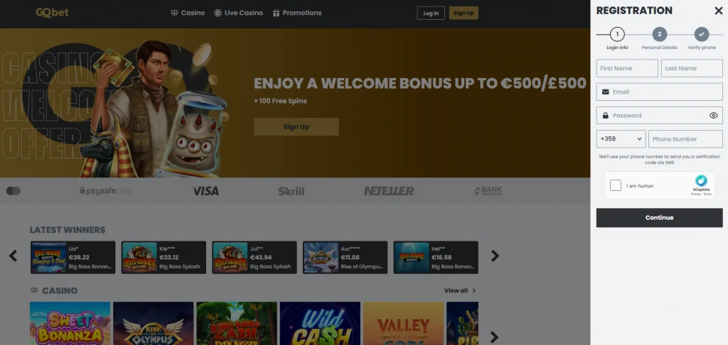 GQ Bet Casino Instant Access: What to Expect