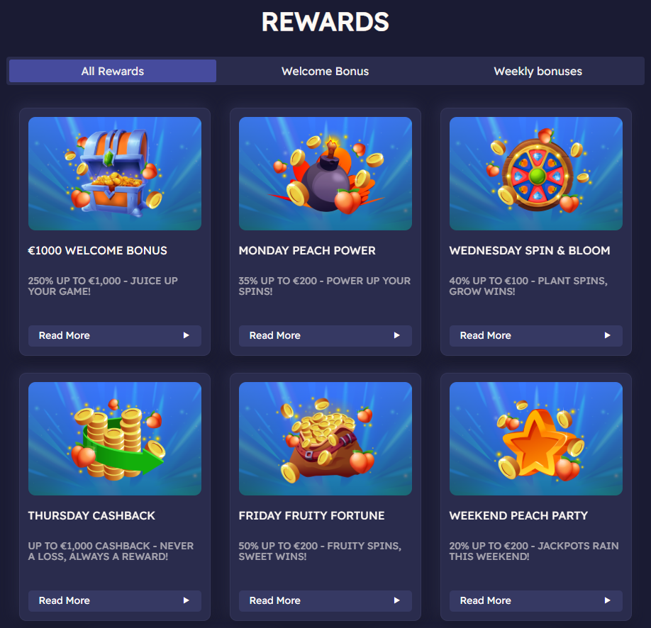 bonuses Casino Peaches Review