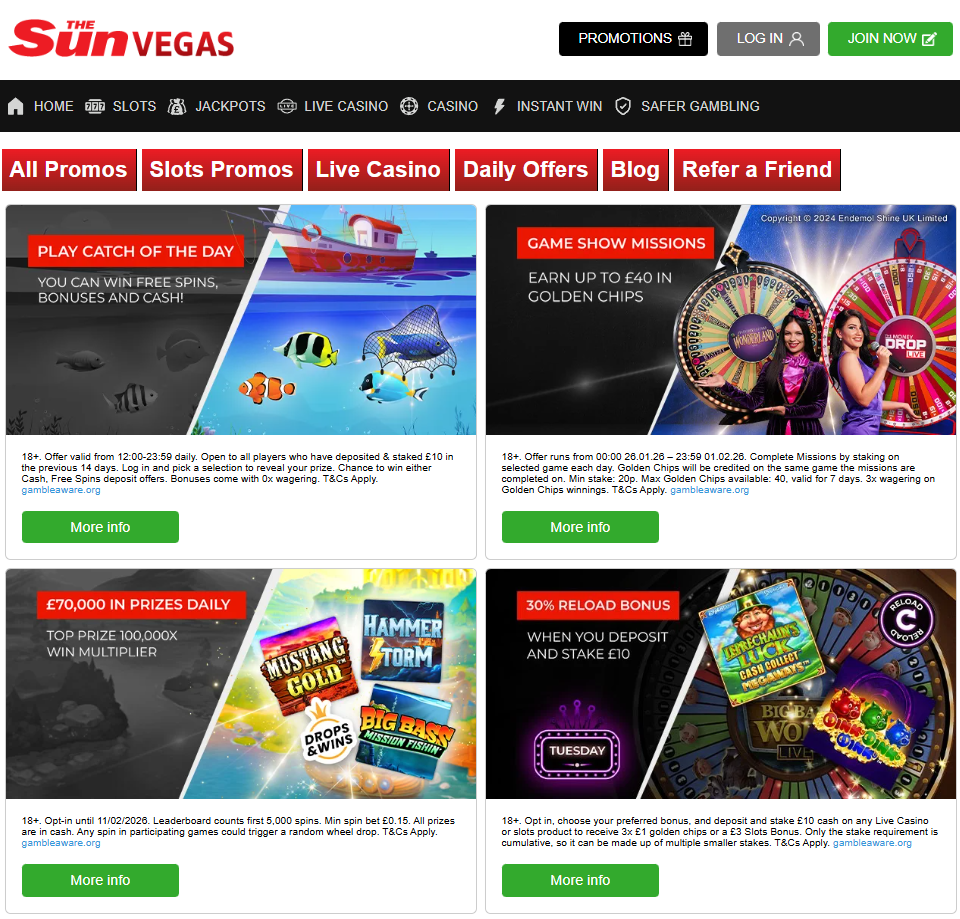 dailyoffer Sun Vegas Casino Review