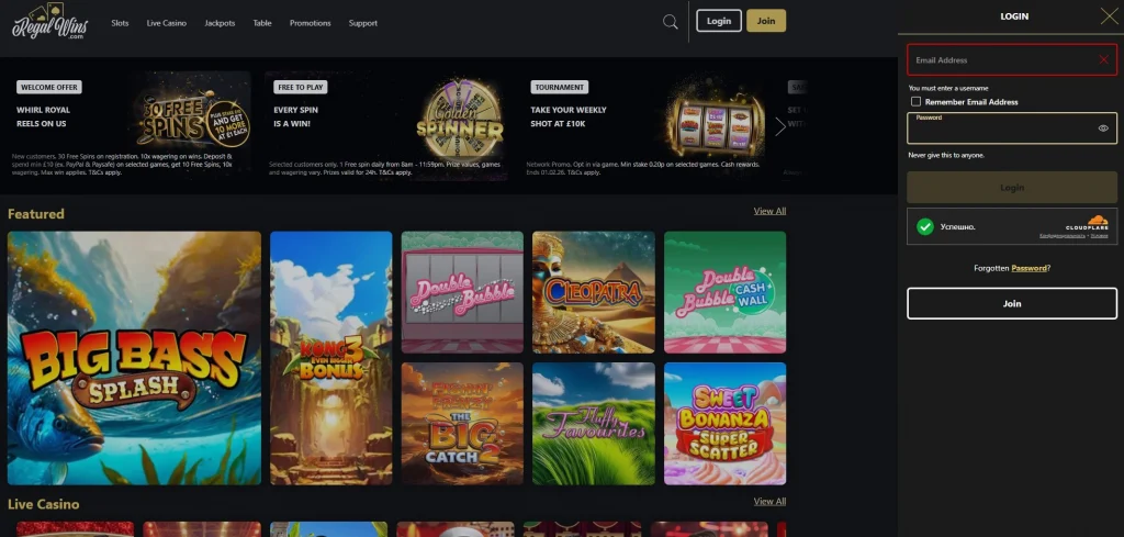 login-1024x489 Regal Wins Casino Review
