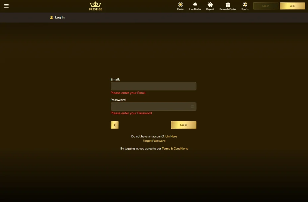 login-2-1024x670 Prestige Casino Review