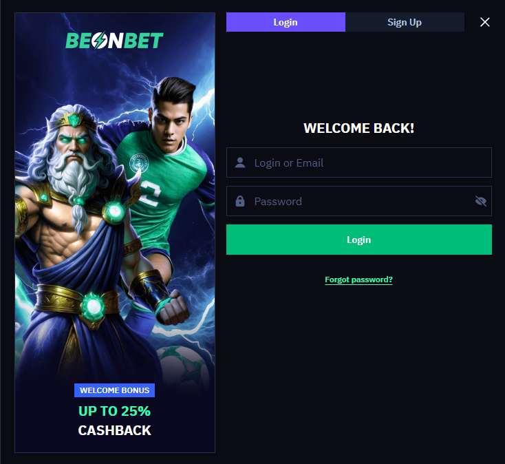 login-3 BeonBet Casino Review