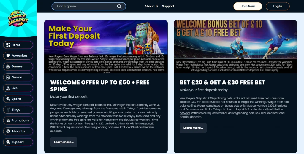 bonuses-1024x519 Funky Jackpot Casino Review